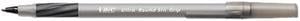 BIC Ultra Round Stic Grip Pen, Black Ink, Medium, 1.2 mm (Dozen)