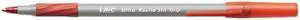 BIC GSMG11-RD Ultra Round Stic Grip Ballpoint Stick Pen, Red Ink, Medium, Dozen