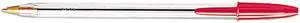 BIC Cristal Stick Ball Pen, Red Ink, Medium, 1.0 mm (Dozen)