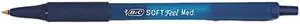 BIC SCSM11-BE Soft Feel Ballpoint Retractable Pen, Blue Ink, Medium, Dozen