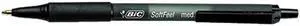 BIC Soft Feel Retractable Ballpoint Pen, Black Ink, Medium, 0.80 mm (Dozen)