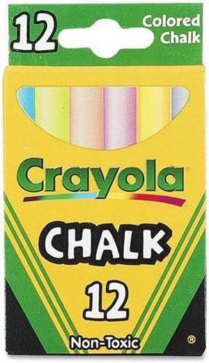 Crayola 51-0816 Chalk, Assorted Colors, 12 Sticks/Box