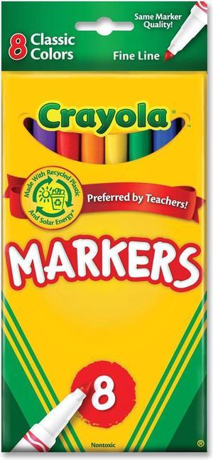 Crayola 58-7813 Washable Markers, Fine Point, Classic Colors, 12/Set 