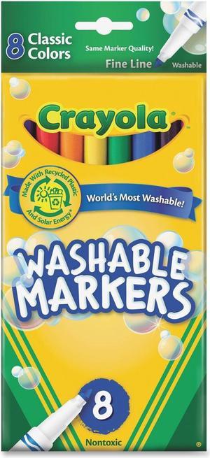 Crayola 587809 Washable Markers Fine Point Classic Colors 8Pack