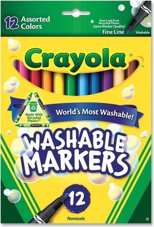 Crayola 587813 Washable Markers Fine Point Classic Colors 12Set