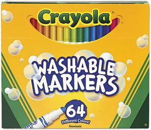 Crayola 58-8764 Washable Pip-Squeaks Skinnies markers, 64 colors, 64/Box