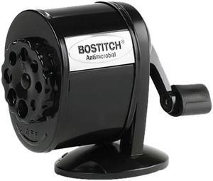 Stanley Bostitch MPS1-BLK Table-Mount/Wall-Mount Antimicrobial Manual Pencil Sharpener, Black