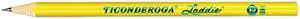 Dixon 13040 Ticonderoga Laddie Woodcase Pencil w/o Eraser, HB #2, Yellow Barrel, Dozen