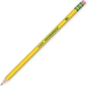 Dixon 13806 Ticonderoga Woodcase Pre-Sharpened Pencil, #2, Yellow Barrel, 12/Pack
