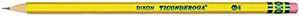 Dixon 13882 Ticonderoga Woodcase Pencil, HB #2, Yellow Barrel, Dozen