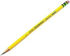 Dixon 13883 Ticonderoga Woodcase Pencil, H #3, Yellow Barrel, Dozen