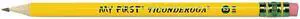 Dixon 33312 My First Ticonderoga Woodcase Pencil, HB #2, Yellow Barrel, 12/Pack