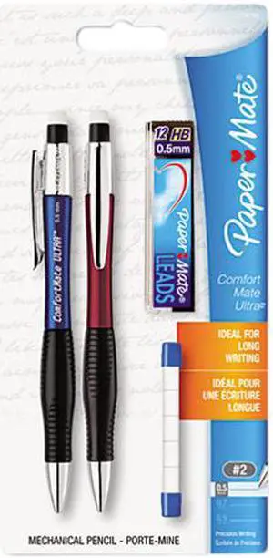 Paper Mate 1738795 ComfortMate Ultra Pencil Starter Set, Ast Brl; 0.50 mm, Ref