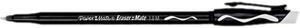 Paper Mate Eraser Mate Stick Ballpoint Pen, Black Barrel/Ink, Med Pt, 1.0 mm (Dozen)