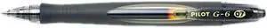 Pilot 31401 G6 Gel Roller Ball Pen, Retractable, Refillable, Black Ink, 0.7mm Fine