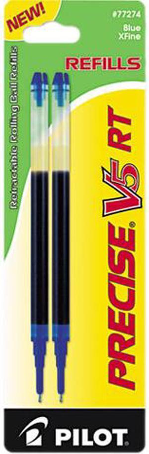 Pilot 77274 Refill for Precise V5 RT Rolling Ball, Extra Fine, Blue Ink, 2/Pack