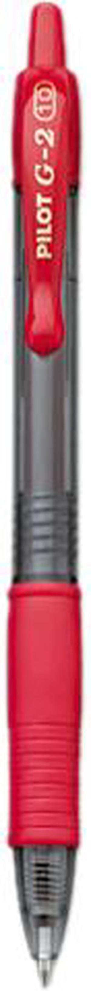 Pilot 31258 G2 Gel Roller Ball Pen, Retractable, Red Ink, 1.0mm Bold, Dozen