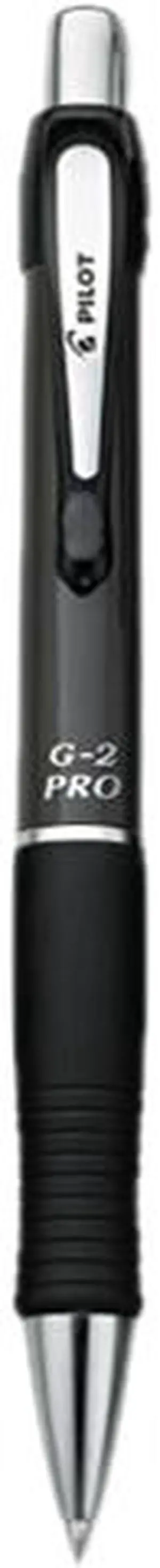 Pilot 31147 G2 Pro Roller Ball Retractable Gel Pen, Black Ink, Fine