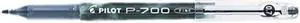 Pilot 38610 P-700 Gel Roller Ball Stick Pen, Needle Point, Black Ink, 0.7mm Fine, Dozen