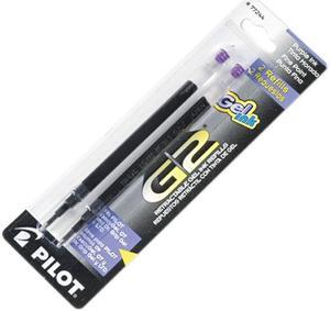 Pilot 77244 Refill for G2 Gel, Dr. Grip Gel/Ltd, ExecuGel G6, Q7, Fine, Purple, 2/Pack