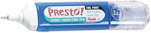 Pentel ZL31-W Presto! Multipurpose Correction Pen, 12 ml, White