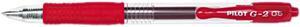 Pilot 31004 G2 Gel Roller Ball Pen, Retractable, Red Ink, 0.5mm Extra Fine, Dozen