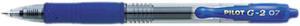 Pilot 31021 - G2 Retractable Gel Ink Pen Fine Pen Point Type - 0.7 mm - Blue Ink - Clear Barrel - 12 / Dozen