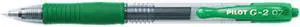 Pilot 31025 G2 Gel Roller Ball Pen, Retractable, Refillable, Green Ink, 0.7mm Fine, Dozen