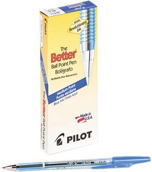 Pilot 36711 Better Ballpoint Stick Pen, Blue Ink, Medium, Dozen