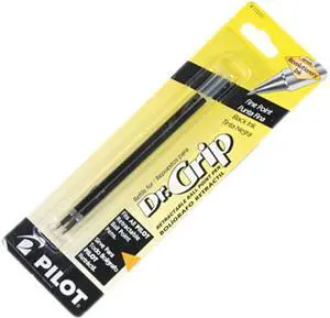 Pilot 77210 Refill, Better/EasyTouch/Dr Grip/GX300 Retract Ballpoint, Fine Tip, Blk, 2/Pack