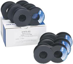 Printronix 107675001 Printer Ribbon, 30M Yield, Black, Six per Box