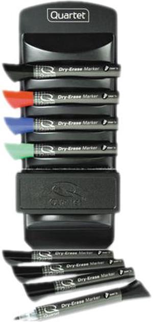 Quartet 558 Dry Erase Marker Caddy Kit, Chisel Tip, 4 Assorted Colors, 8/Set