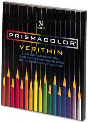 Prismacolor 2427 Verithin Colored Art Woodcase Pencils 24 Assorted ColorsSet