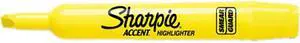 Sharpie 25005 Accent Tank Style Highlighter, Chisel Tip, Yellow, 12/Pk