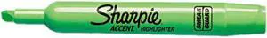 Sharpie 25026 Accent Tank Style Highlighter, Chisel Tip, Fluorescent Green, 12/Pk