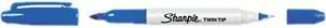 Sharpie, 32003, Twin-Tip Marker, Fine, Ultra Fine Point Type - Blue Alcohol Based Ink - 12/DZ, 1 Dozen