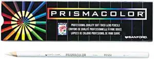 Prismacolor 3365 Premier Colored Pencil, White Lead/Barrel, Dozen