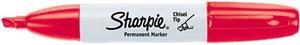 Sharpie 38202 Permanent Marker, 5.3mm Chisel Tip, Red, Dozen