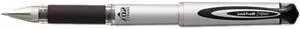 Uni-Ball, 65800, Gel Impact 207 Rollerball Pen, 1 mm Point Size - Refillable - Black Gel-based Ink - Silver Barrel - 12/DZ, 1 Dozen