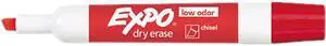 EXPO 80002 Low Odor Dry Erase Marker, Chisel Tip, Red, Dozen
