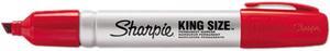 Sharpie 15002 King Size Permanent Marker, Chisel Tip, Red, Dozen