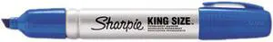 Sharpie 15003 King Size Permanent Marker, Chisel Tip, Blue, Dozen