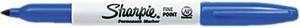 Sharpie 30003 Permanent Marker, Fine Point, Blue, Dozen