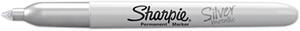 Sharpie 39109PP Metallic Permanent Marker, Fine Point, Metallic Silver, 4/Pack