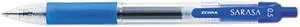 Zebra 46720 Sarasa Roller Ball Retractable Gel Pen, Blue Ink, Fine, Dozen
