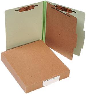 ACCO ACC15044 Pressboard 25-Pt Classification Folders, Letter, 4-Section, Leaf Green, 10/Box