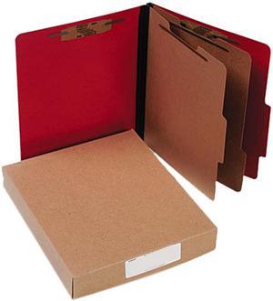 Acco 15669 Presstex Classification Folders, Letter, Six-Section, Executive Red, 10/Box
