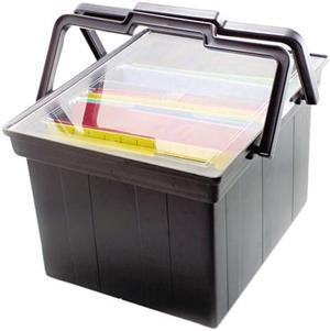 Advantus TLF-2B Companion Portable File Storage Box, Legal/Letter, Plastic, Black