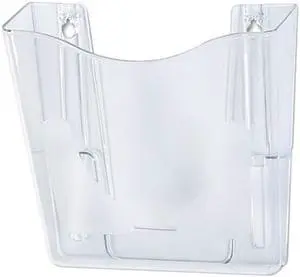 Deflect-o 63001 DocuPocket Portrait Wall File Pocket, A4/Magazines/Portfolios, Clear