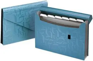 Pendaflex Essentials 01158 Essentials Expanding File, Seven Pockets, Poly, 13 1/2 x 9, Blue
